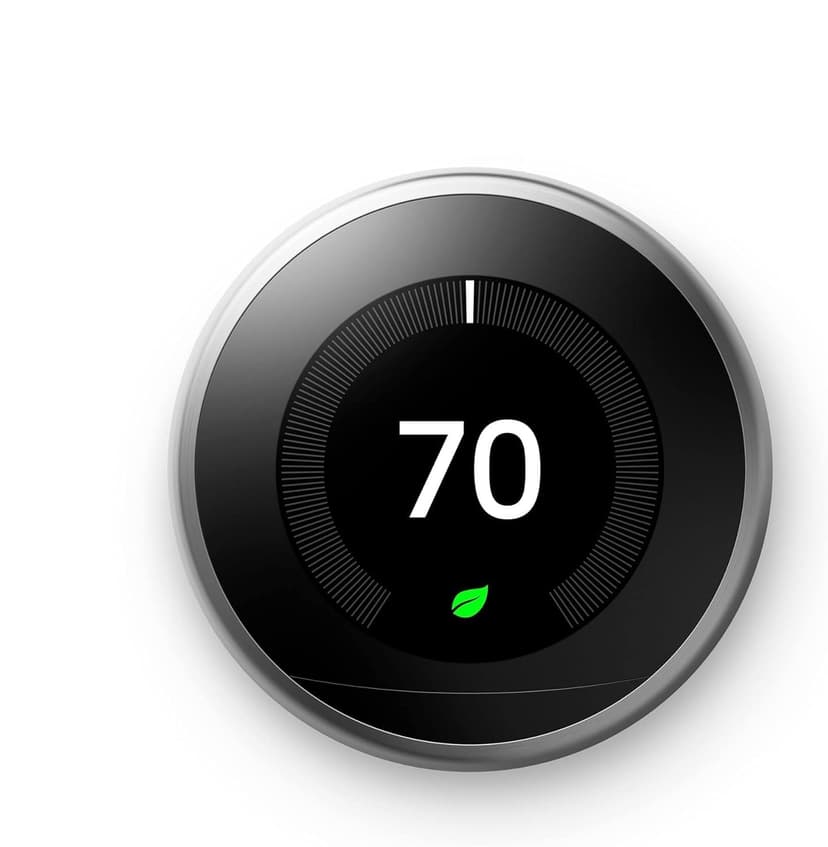 Google Nest Learning Thermostat - Programmable Smart Thermostat for Home - 3rd Generation Nest Thermostat - Compatible with Alexa - Stainless Steel (Renewed)