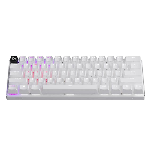 Logitech G PRO X 60 Lightspeed Wireless Gaming Keyboard, Ultra Compact TKL 60% Mechanical Keyboard for Windows PC, LIGHTSYNC RGB, Dual-Shot PBT Keycaps, GX Optical Tactile Switches - White
