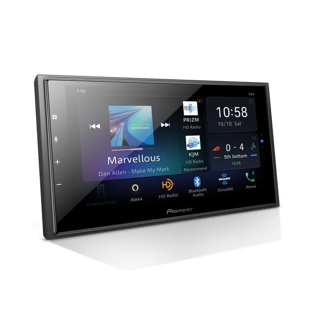 Pioneer DMH-W4660NEX 6.8" Capacitive Touchscreen, Double Din – Wireless & Wired Apple CarPlay & Android Auto, Amazon Alexa Built-in, Bluetooth, HD Radio, Backup Camera, FLAC, Hi-Volt RCA