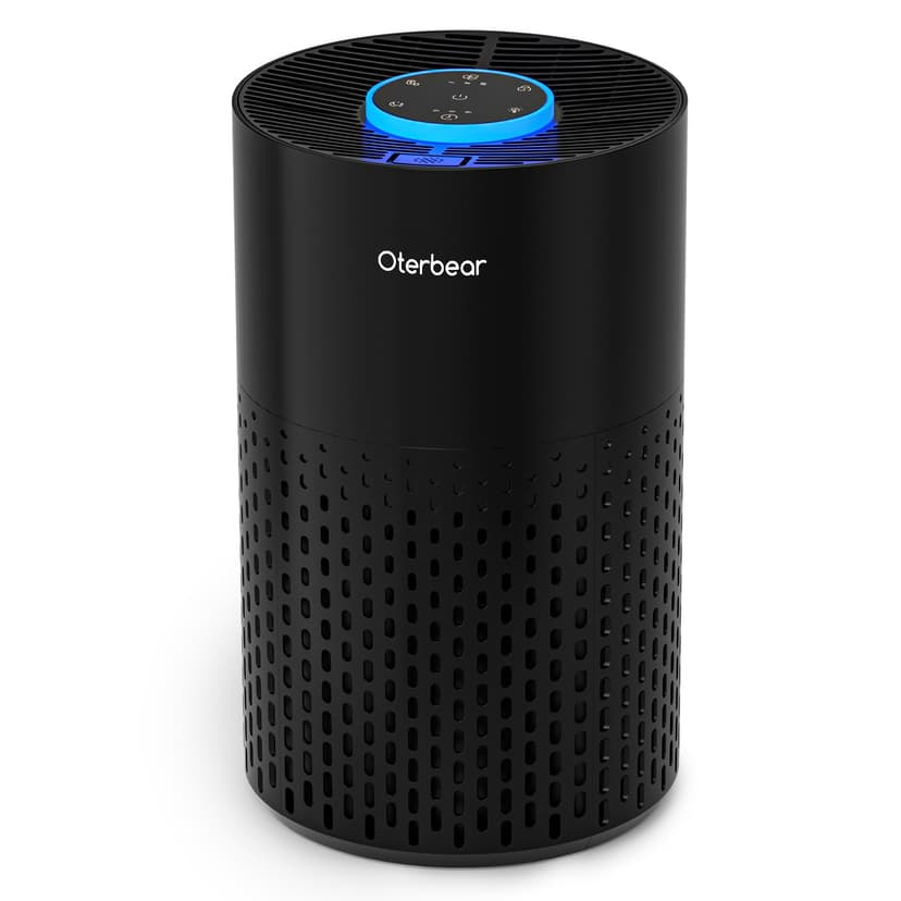 Air Purifiers for Home Bedroom Up to 1250 Ft² - H14 HEPA Air Purifier with Aroma & Sleep Mode - 24dB Small Room Air Purifier for Allergies, Smoke, Dust, Pollen, Pet Dander,4000B,Black