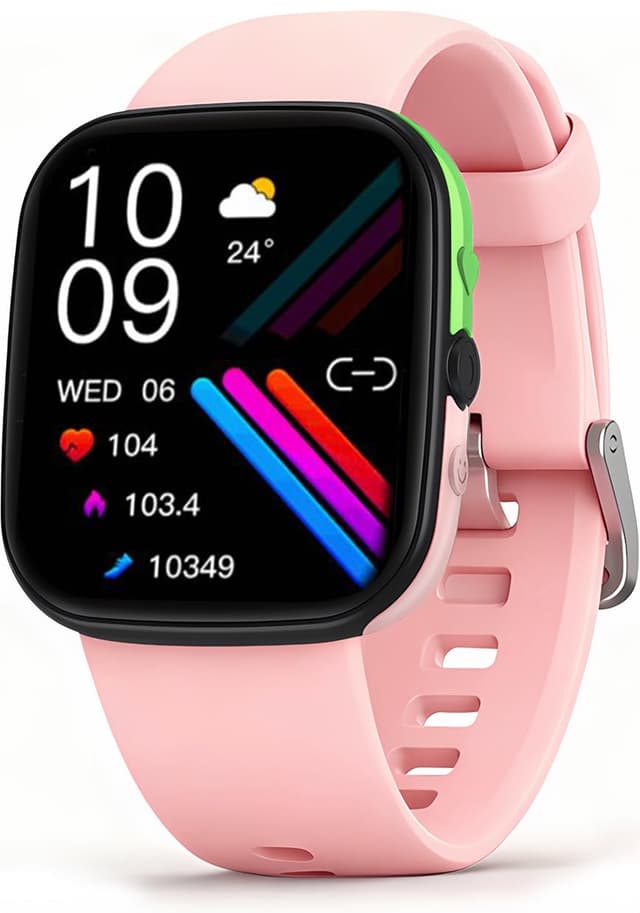 MorePro Fitness Tracker(Answer/Make Call), 1.83” Health Fitness Watch with Heart Rate, Blood Pressure,SpO2 and Sleep Monitor, 100+ Sports Modes, IP68 Waterproof Smart Watch for Men Women, Pink