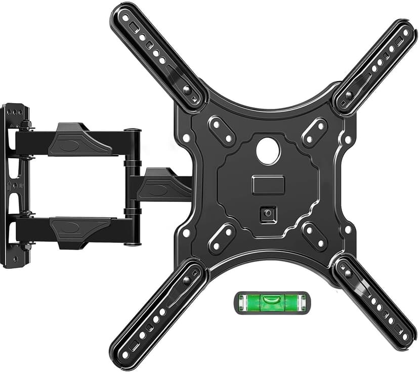 ELIVED TV Wall Mount for Most 26-60 Inch TVs, Swivel and Tilt Full Motion TV Mount with Single Stud Perfect Center Design, Wall Mount Bracket Max VESA 400x400mm, Corner Mount Holds up to 77 lbs.