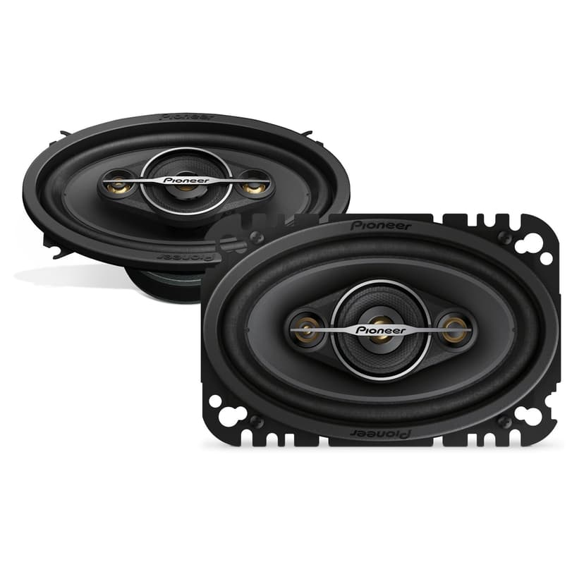 Pioneer A-Series Standard TS-A4671F 4” x 6” 4-Way Speakers (Pair) – 210W Max, Balanced Sound + Smooth Treble, Enhanced Bass, Great Stock Replacement