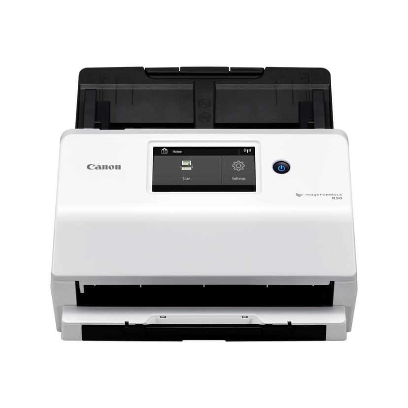 Canon imageFORMULA R50 Business Document Scanner for PC and Mac - Color Duplex Scanning - Connect with USB Cable or Wi-Fi Network - LCD Touchscreen - Auto Document Feeder - Easy Setup