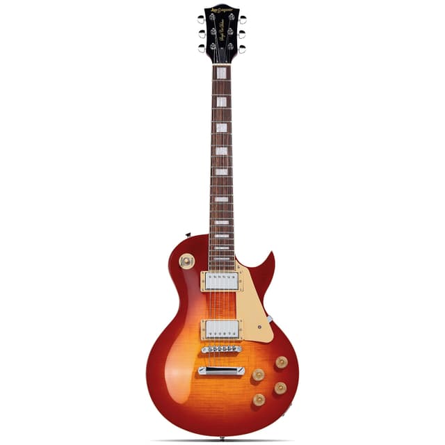Leo Jaymz SC Series Electric Guitar – Mahogany Body, Laurel Fingerboard, Dual Humbuckers, Tune-O-Matic Bridge, C Neck, 18:1 Tuners (Cherry Sunburst)