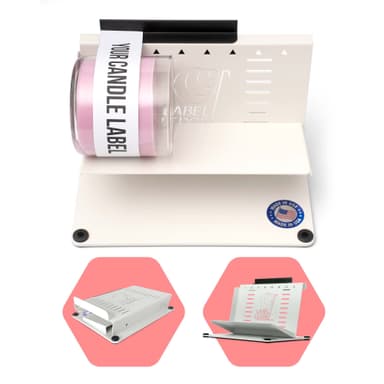 The Label Ledge – Original Patented Candle Label Applicator Tool (Made in USA) | Precise Label Placement Tool for Jars, Bottles & Candle Vessels