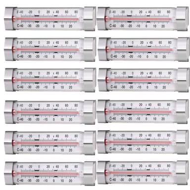 GERUSEA 12 Pack Fridge Refrigerator Freezer Thermometer