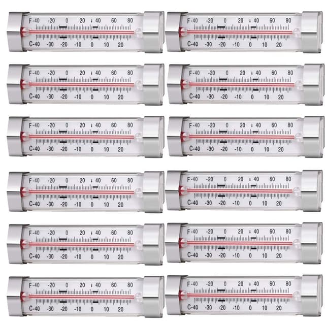 GERUSEA 12 Pack Fridge Refrigerator Freezer Thermometer