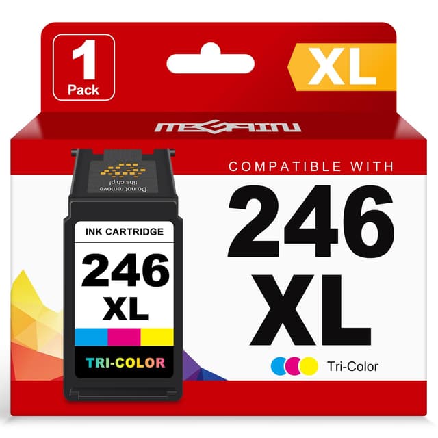 MEGAIN 245XL 246XL Ink Cartridge Replacement for Canon 245 246 XL PG245 CL246 for Canon PIXMA MG2525 MG3022 MX490 TS202 TS3322 TR4520 TS302 TR4527 Cannon Printer Ink Cartridges (1 Color)