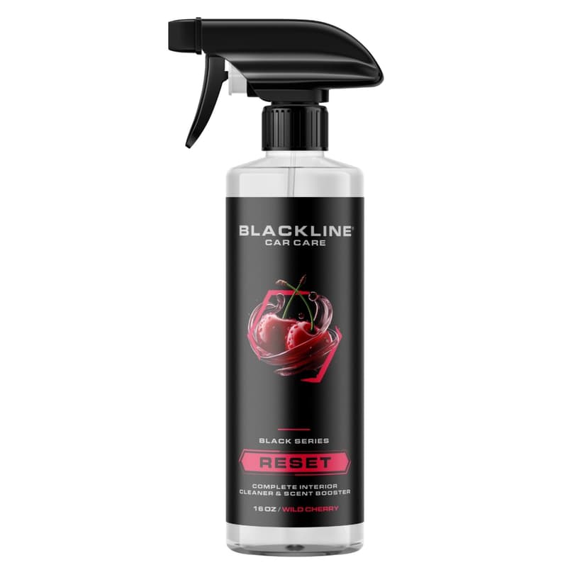 Blackline Luxury Scented Interior Cleaner Reset Deep Cleans & Deodorizes All Surfaces, pH-Neutral High-Foam Formula, Long-Lasting Premium Fragrance for Cars (16 Fl Oz, Wild Cherry)