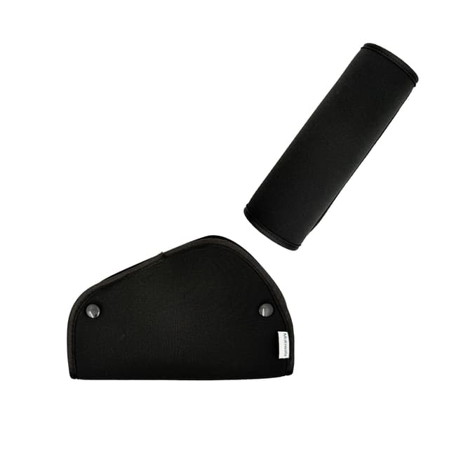 Mokiwala Kid's Shoulder & Belly Protective Padding - Soft Breathable Hypoallergenic Straps Cushion Cover for Booster Seat, Strollers, and High Chairs, Black