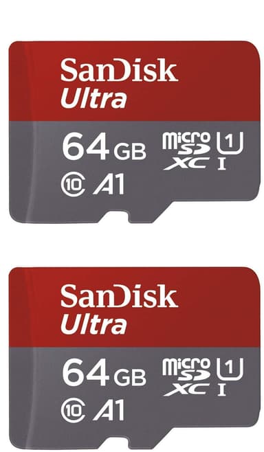 SanDisk 64GB X2 (128GB) MicroSDXC Ultra Uhs-1 Memory Card