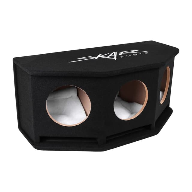 Skar Audio SK3X8V Triple 8" Universal Fit Ported Subwoofer Enclosure with Angled Rear Firing Design