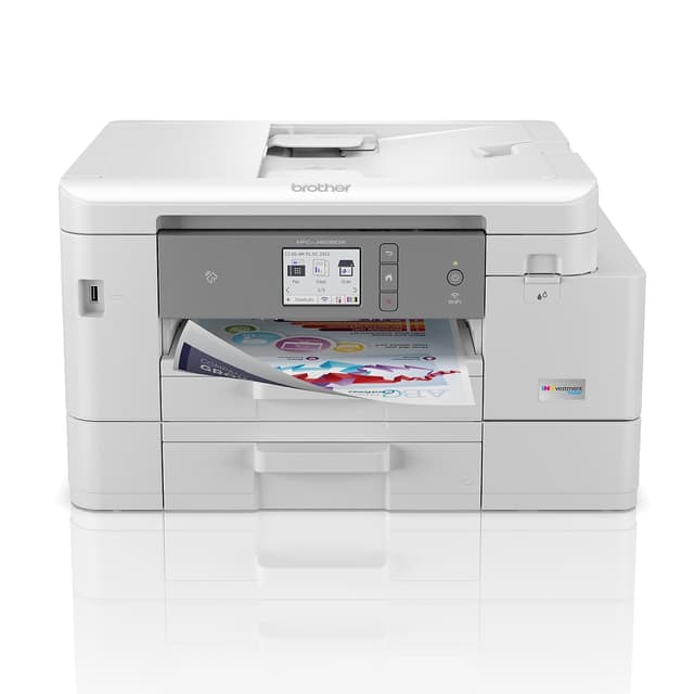 Brother MFC-J4535DW INKvestment -Tank All-in-One Color Inkjet Printer with NFC, Duplex and Wireless Printing Plus Up to 1-Year of Ink in-Box, White
