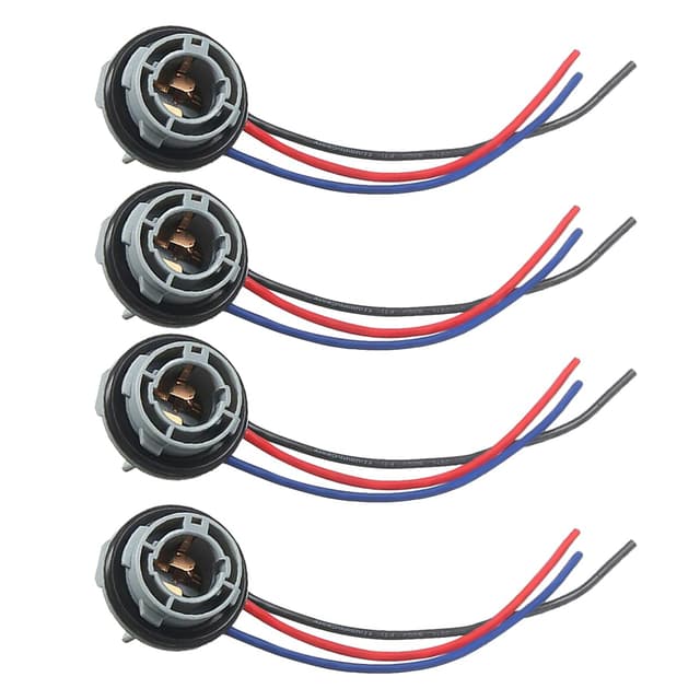 4PCS 1157 LED Bulb Socket Plug, Waterproof Turn Signal Brake Light Tail Light Socket Harness, Base Plug Connector Professional Car Accessories Fits Most Cars, Trucks, SUVs