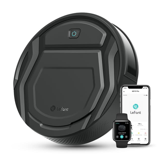 Lefant M210 Pro Robot Vacuum, 4000Pa Suction, 200 Mins Runtime, Quiet, Ultra-Slim, Self-Charging Robotic Vacuum Cleaner, WiFi/App/Alexa Control, Ideal for Pet Hair & Hard Floors