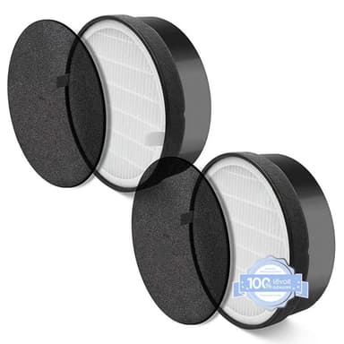LEVOIT LV-H132 Replacement Filter, Genuine LV-H132-RF Air Purifier Filters, High-Efficiency Activated Carbon for Removal of Smoke, Odor, Allergens, Pollen, 2 Pack