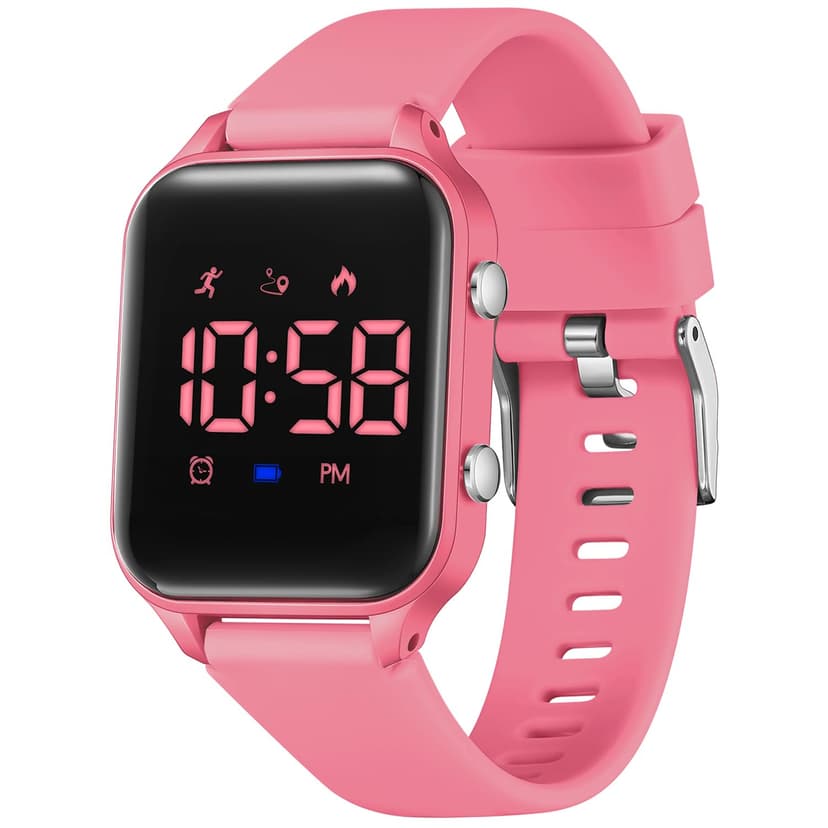 Timever Kids Digital Watches for Boys Girls, Sports Watch with Fitness Tracker, Pedometer, Alarm Clocks, Stopwatch, No App Needed Waterproof Kids Watch, Gift for Teens Student Girls Boys Ages 5-14