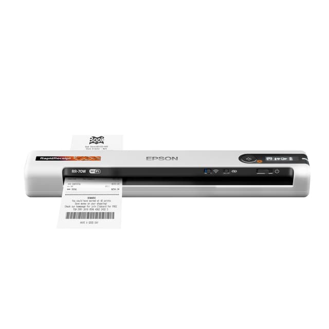 Epson RapidReceipt RR-70W Wireless Mobile Color Receipt & Document Scanner with ScanSmart AI PRO Receipt Management & PDF Software for PC & Mac (Renewed)