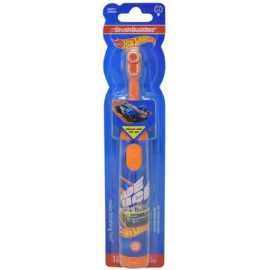 Brush Buddies Hot Wheels Electric Toothbrush, Kids Electric Toothbrushes, Battery Toothbrush, Toddler Electric Toothbrush for Kids 4-7