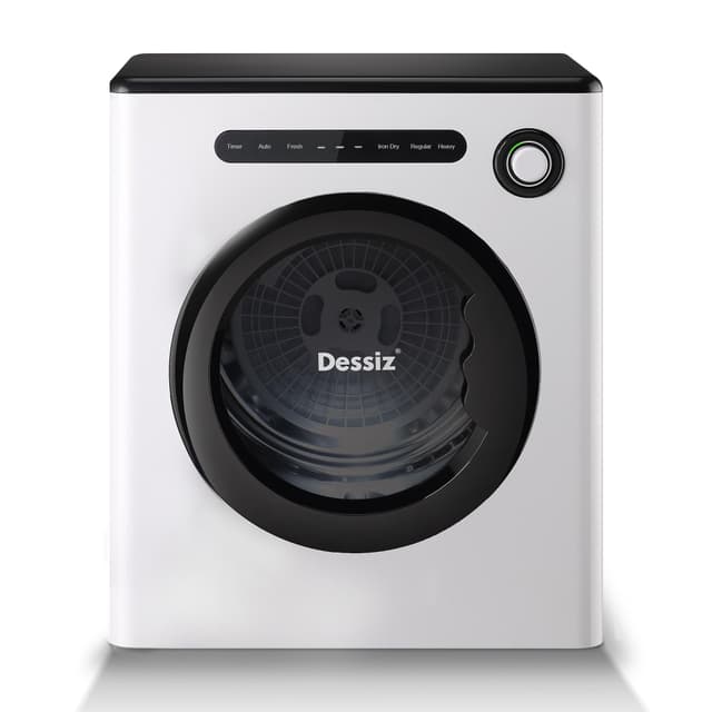 Dessiz 1.6 Cu.Ft. Portable Clothes Dryer, 970w,Machine with Stainless Steel Drum, 11lbs with Exhaust Hose,Digital Control with Hygrometer Sensor, Dryer for Apartments, Home, RV, Dorms