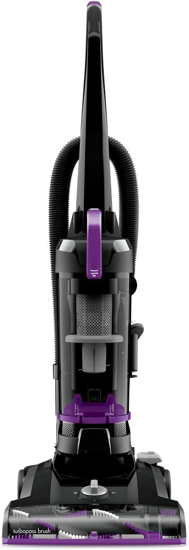BIISSELLL Power Force Helix Bagless Upright Vacuum, Powerful Suction for Pet Hair,Carpet, Tile & Hardwood,Cleaning, Scatter-Free Technology, Large Dirt Tank, 23ft Cord, 5 Height Settings (Violet)