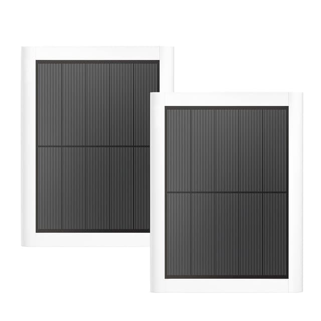 Ring Solar Panel(2nd Generation), 2-Pack 5W Ring Solar Panel Charger with Mount and 12FT Extension Cable for Stick Up Camera & Pro, Spotlight Plus & Pro, Stick Up, Spotlight Cam Battery (2Pack White)