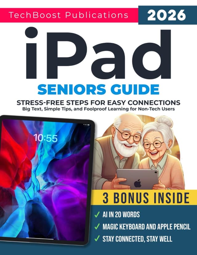 iPad Seniors Guide: Stress-Free Steps for Easy Connections: Big Text, Simple Tips, and Foolproof Learning for Non-Tech Users (Easy Tech Guides for Seniors)