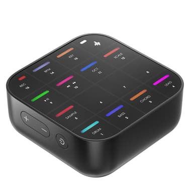 Donner MEDO Bluetooth MIDI Controller, Portable Groovebox | Chord, Sample, Lead, Bass, Drum | Built-in Looper and Synth | iOS, Mac, Windows, Android | Silicone Sleeve, Donner Play & MEDO SYNTH App