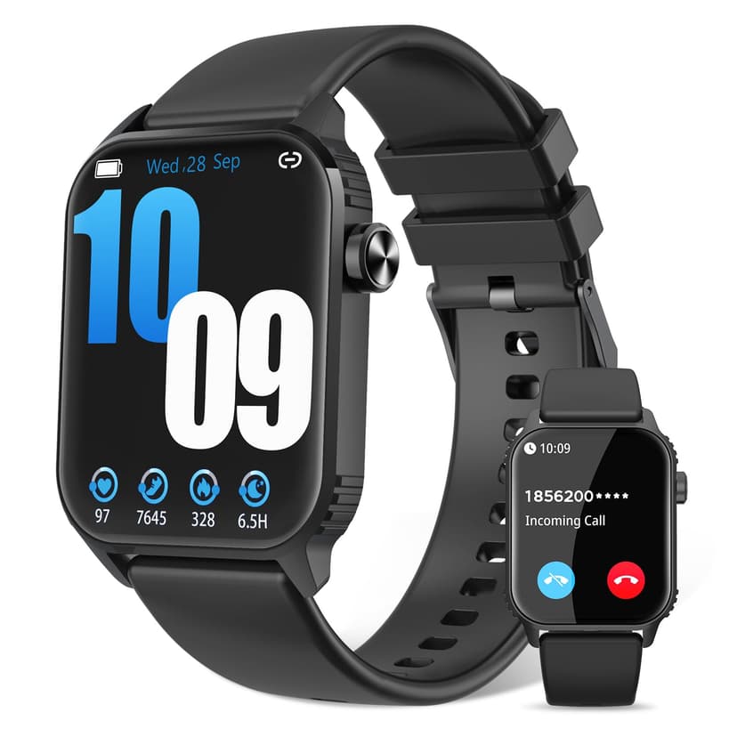 DIVOAZBVO Smart Watch for Men, 120+ Sports Modes Smartwatch with 1.83" HD Touchsreen, Sleep Monitor, IP67 Waterproof, Bluetooth Call & Music Control Fitness Watch for iPhone/Android Black