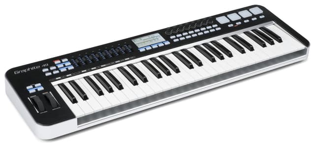 Samson Graphite 49 Key USB MIDI DJ Keyboard Controller w/Aftertouch/Fader/Pads