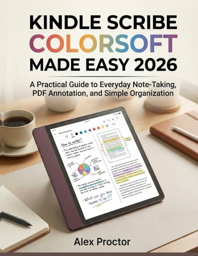 Kindle Scribe Colorsoft Made Easy 2026: A Practical Guide to Everyday Note-Taking, PDF Annotation, and Simple Organization