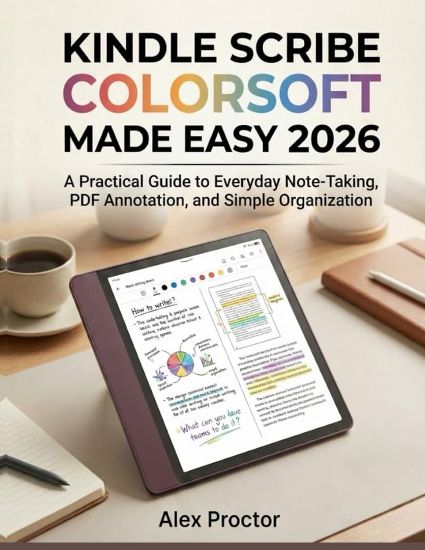 Kindle Scribe Colorsoft Made Easy 2026: A Practical Guide to Everyday Note-Taking, PDF Annotation, and Simple Organization