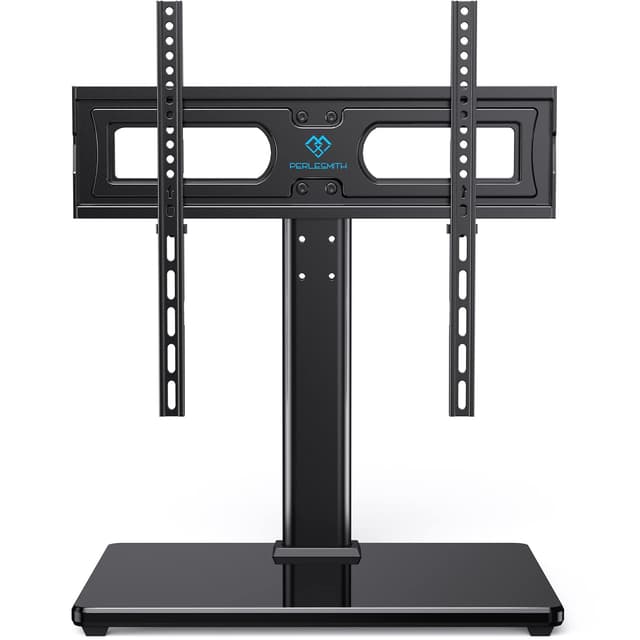 PERLESMITH Universal TV Stand Table Top TV Base for 32 to 65 inch LCD LED OLED 4K Flat Screen TVs-Height Adjustable TV Mount Stand with Tempered Glass Base,VESA 400x400mm,Holds up to 88lbs,PSTVS15