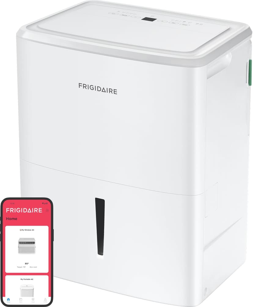 Frigidaire 35-Pint Portable Dehumidifier with Wi-Fi and Energy Star Certification for Small/Medium/Large Rooms & Basements, Custom Humidity Control, Auto Shut Off, White