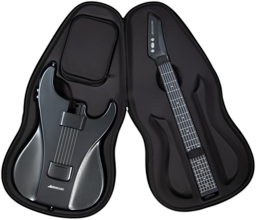 AEROBAND Black Full-Size Guitar-Shaped MIDI Controller, MIDI Guitar, Music Creation (With Bag)