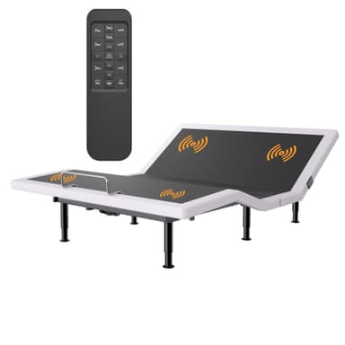 Yireehome Adjustable Bed Frame Queen with Massage, Wireless Remote, Head Foot Incline, USB, Underbed Light Easy Assembly, Zero Gravity, Bedframe Basic with Quiet Motor