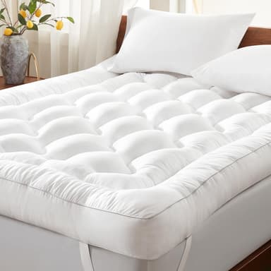 Decroom 4 Inch Memory Foam Mattress Topper Twin for Back Pain Relief, Filled with Breathable Memory Foam Pillow Topper Soft Fluffy Supportive Bed Mattress Pad, 75x39x4 Inch