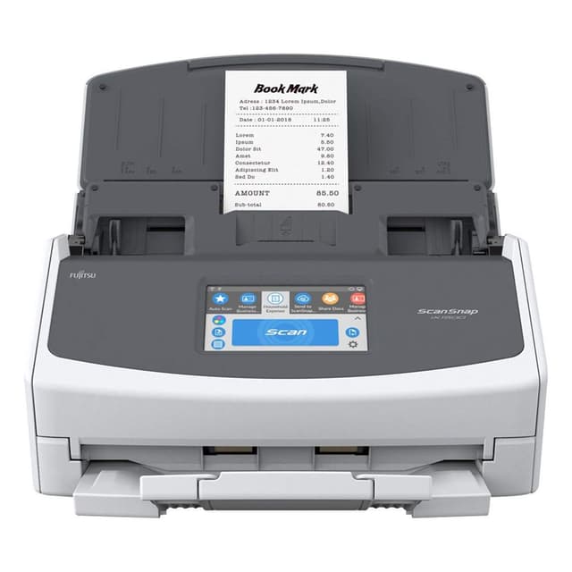 Fujitsu ScanSnap iX1500 Deluxe Color Duplex Document Scanner with Adobe Acrobat Pro DC for Mac or PC, White