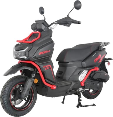 HHH Tank 200 King Kong Scooter New Limited Edition–EFI Fuel Injected with Digital LCD Speedometer Street Moped California Approved (Black)
