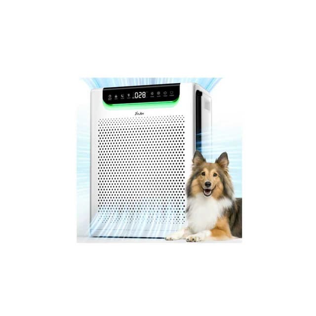 Air Purifiers for Home Large Room, Cover Up to 2600 Ft² with Washable Filters, Powerful Turbo Mode, PM2.5 Air Quality Display, 22dB Sleep Mode, Air Cleaner for Pets Hair, Smoke, Odors, HAP607, White