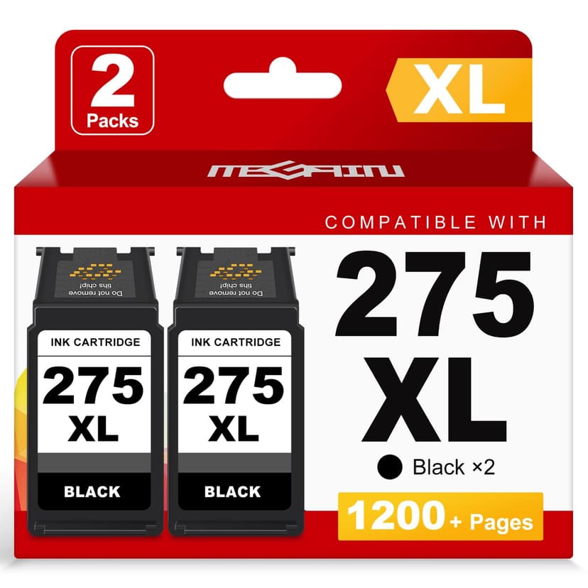 MEGAIN 275XL 276XL Ink Cartridges Replacement Cannon PG-275 275 XL and CL-276 276 XL Ink Cartridge Compatible for Canon PIXMA TR4700 TR4720 TS3700 TS3722 TS3500 TS3522 Printers (2 Black Combo Pack)