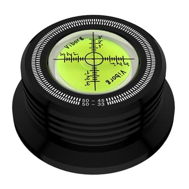 Viborg LP528B Record Weight Phono LP Disc Stabilizer, Black 50Hz Turntable Level, 280G (9.9 OZ) HiFi 3 in 1 Vinyl Clamp Strobe Speed Record Puck with Bubble Leveling (50Hz, Black)