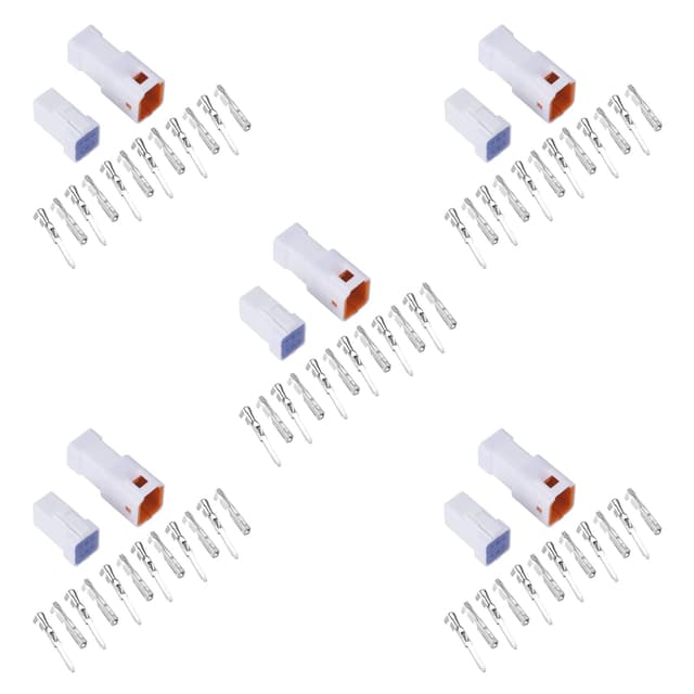 MUYI 5 Kits 6 Pin Way JST Waterproof Connector 26-22 AWG Electric Socket 0.13~0.33mm² Wire-to-Wire Connectors 2.0mm JWPF-VSLE Series JST Plugs