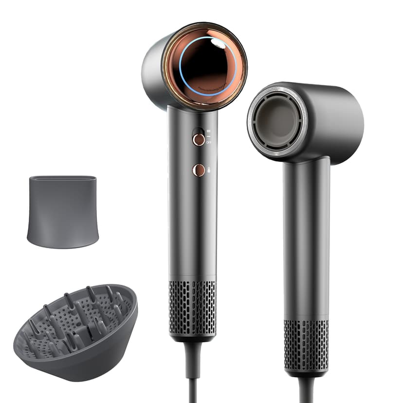 Tideway Hair Dryer Professional High-Speed Ionic Blow Dryer 110,000 RPM, Compact Hair Dryer with Magnetic Diffuser, Fast Drying with Brushless Motor Low Noise Smart Temperature Control-H11