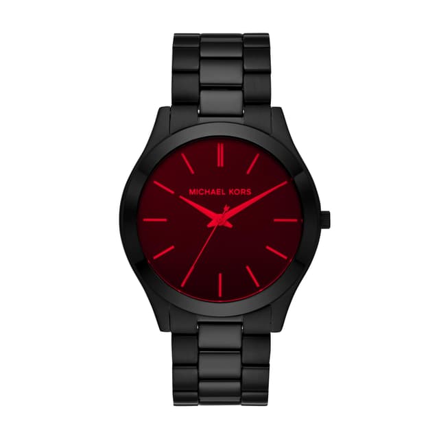 Michael Kors Slim Runway Three-Hand Black Stainless Steel Men's Watch (Model: MK8734)