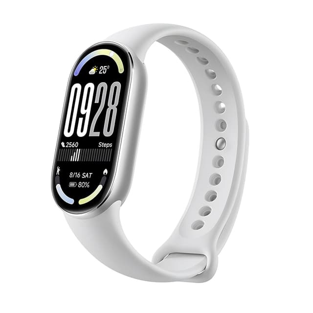 XIAOMI Mi Smart Watch Band 10, 5ATM Waterproof Fitness Step Tracker Sports Digital Smart Watch Health Band for Men Women, 1.72" AMOLED Display, 150+ Sports Modes (Glacier Silver)