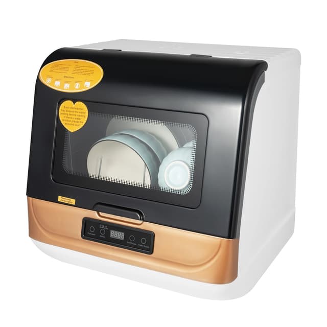 PROYONGOO Countertop Dishwasher 800W 110V Mini Dishwasher with 3 Washing Programs Portable Dish Washer for Apartments and RVs for Dishes Knives Forks Spoons Chopsticks Cups