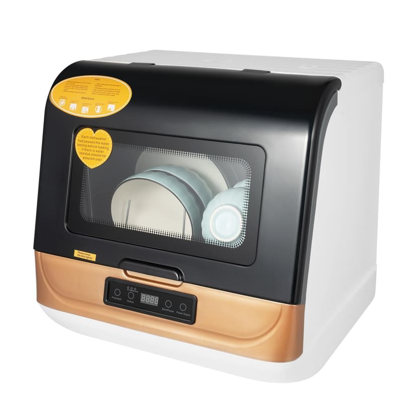 PROYONGOO Countertop Dishwasher 800W 110V Mini Dishwasher with 3 Washing Programs Portable Dish Washer for Apartments and RVs for Dishes Knives Forks Spoons Chopsticks Cups