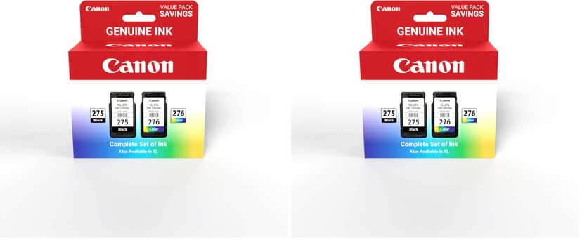 Canon PG-275 XL/CL-276 XL Genuine Ink Value Pack (2 Cartridges),Compatible with TS3520/3522/4722/3720/3722,TR4720,(Pack of 2)